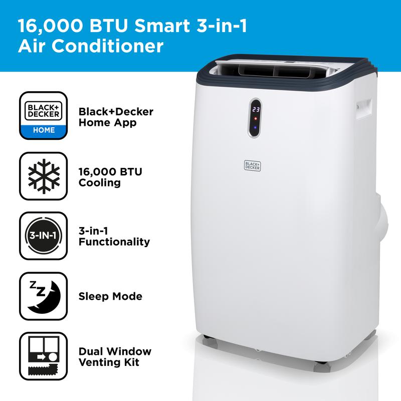 Black+Decker BXAC40018GB 16000 BTU Portable Smart Air Conditioner