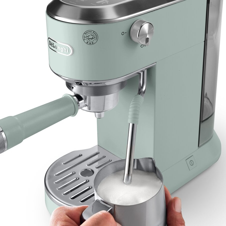 Delonghi EC890.GR Dedica Duo with Advanced Milk Steam Wand Manual Espresso Machine Green