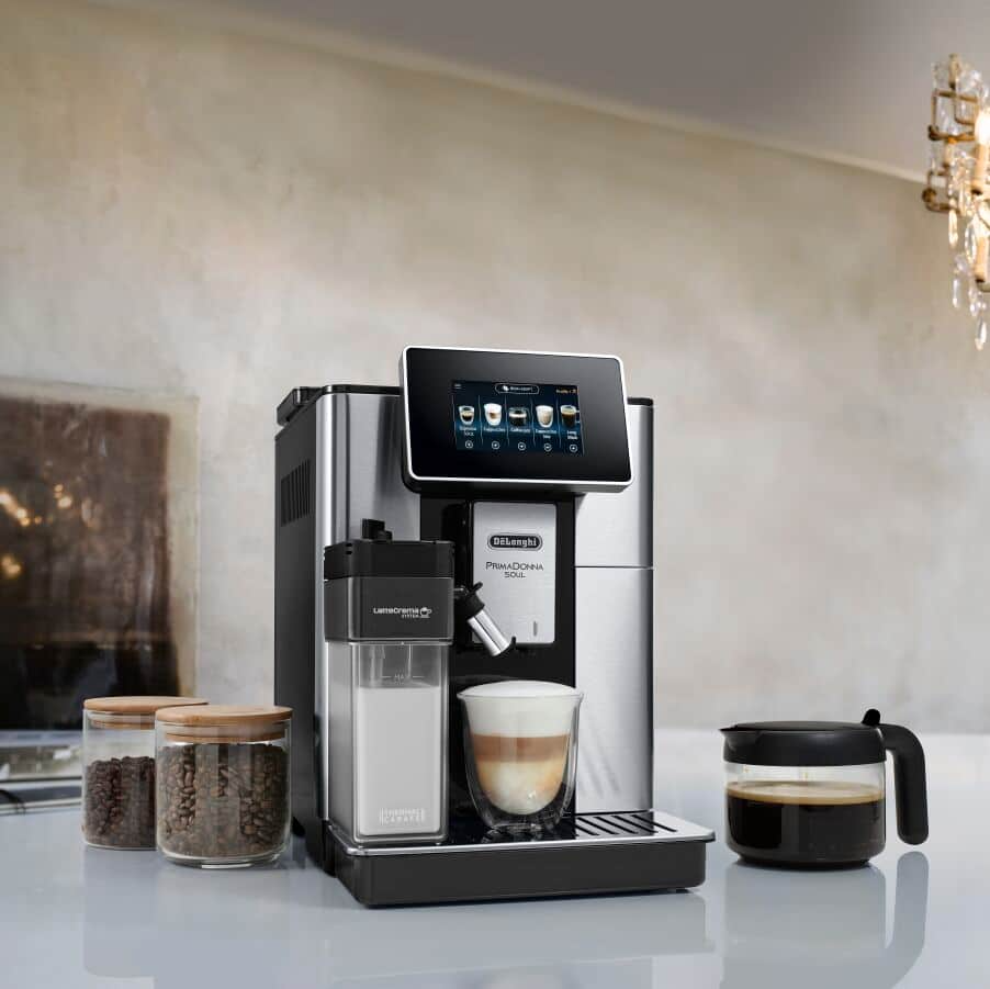 DeLonghi ECAM610.75.M Primadonna Soul Fully Automatic Bean to Cup Coffee Machine Metal Black