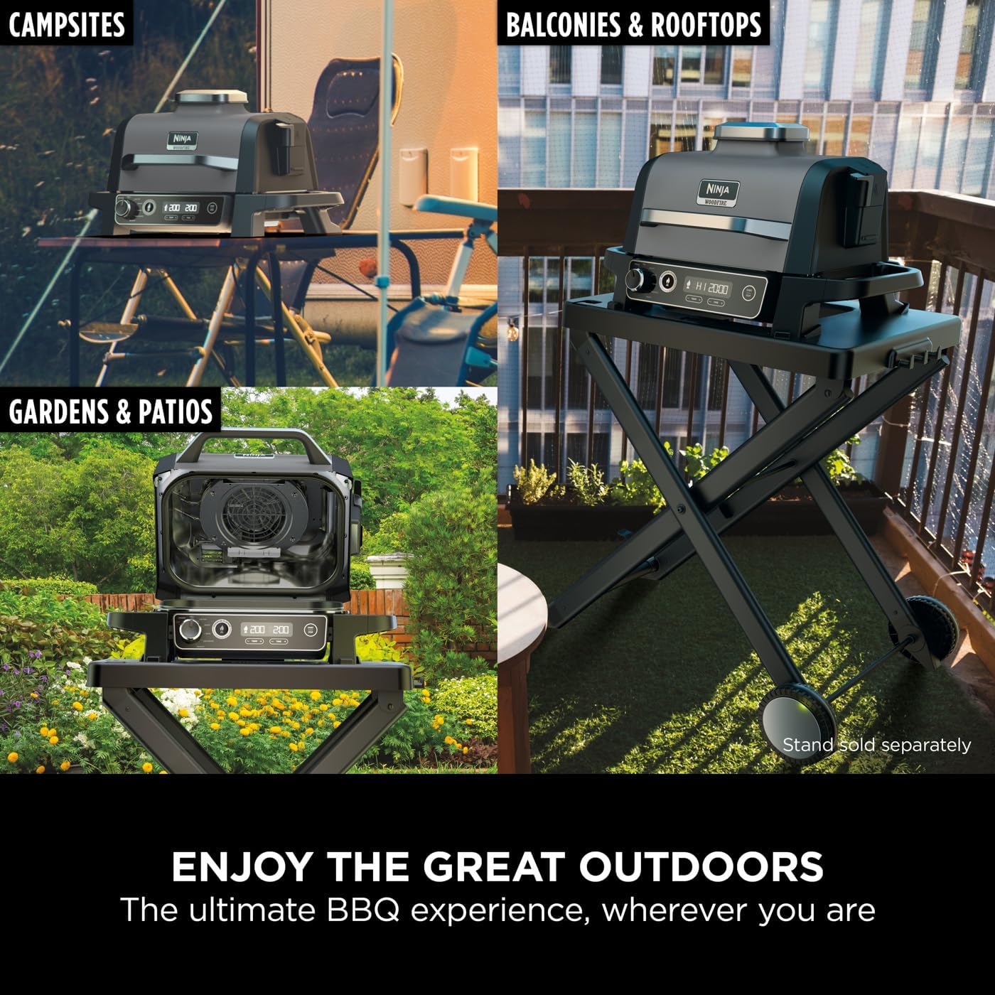 Ninja Woodfire Electric BBQ Grill and Smoker with Cover OG701UKCOVERKIT - CLEARANCE