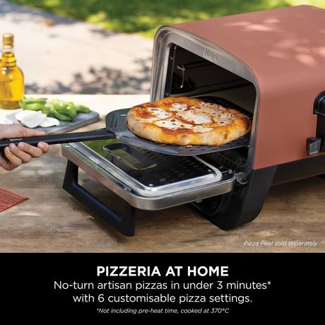 Ninja Woodfire Electric Outdoor Oven Artisan Pizza Maker and BBQ Smoker Terracota OO101UK