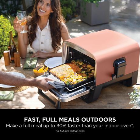 Ninja Woodfire Electric Outdoor Oven Artisan Pizza Maker and BBQ Smoker Terracota OO101UK