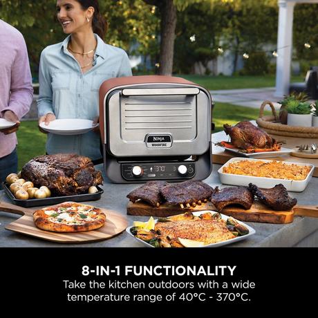 Ninja Woodfire Electric Outdoor Oven Artisan Pizza Maker and BBQ Smoker Terracota OO101UK