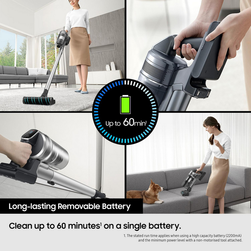 Samsung Jet 85 VS20C8522TNEU Cordless Vacuum Cleaner with Pet Tool+ 60 Minutes Run Time Woody Green