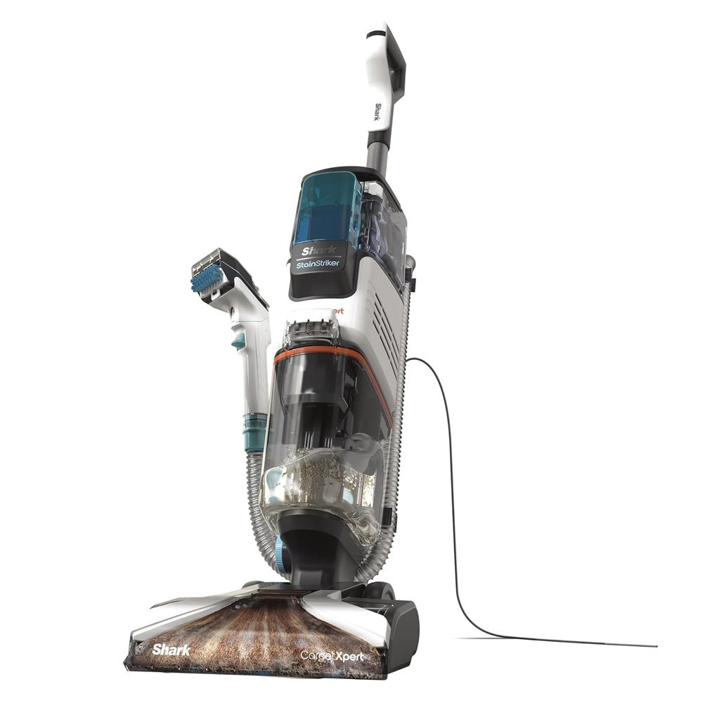 Shark EX200UK CarpetXpert Deep Carpet Cleaner with Built-In StainStriker - White