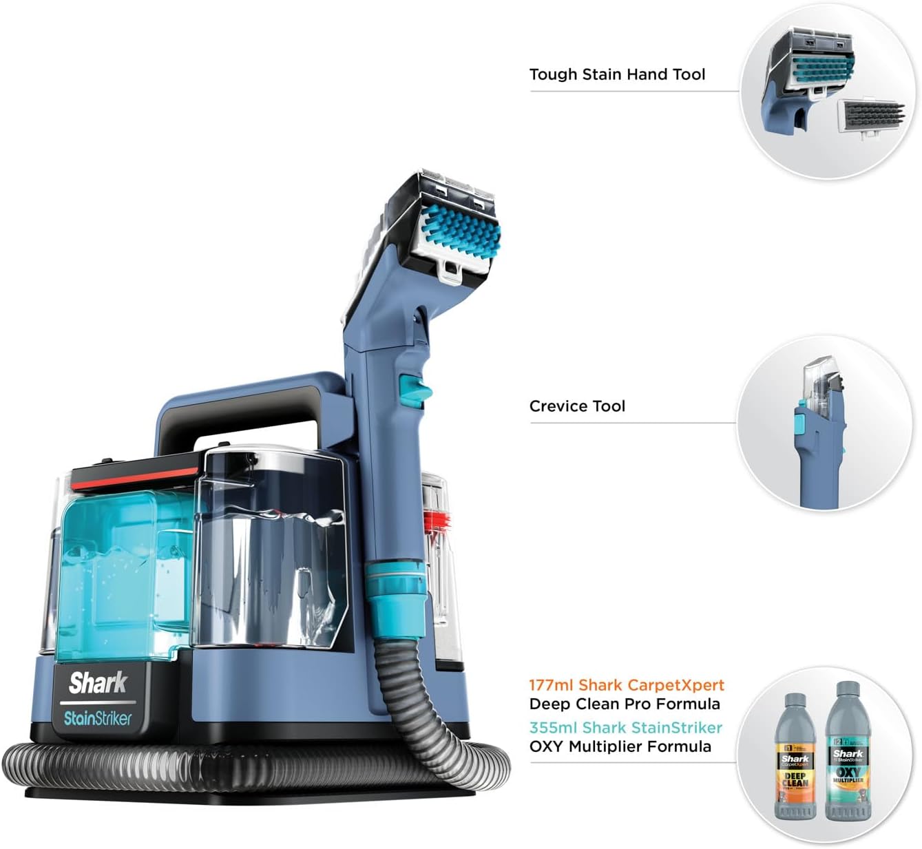 Shark PX200UK StainStriker Stain & Spot Cleaner - Nordic Blue