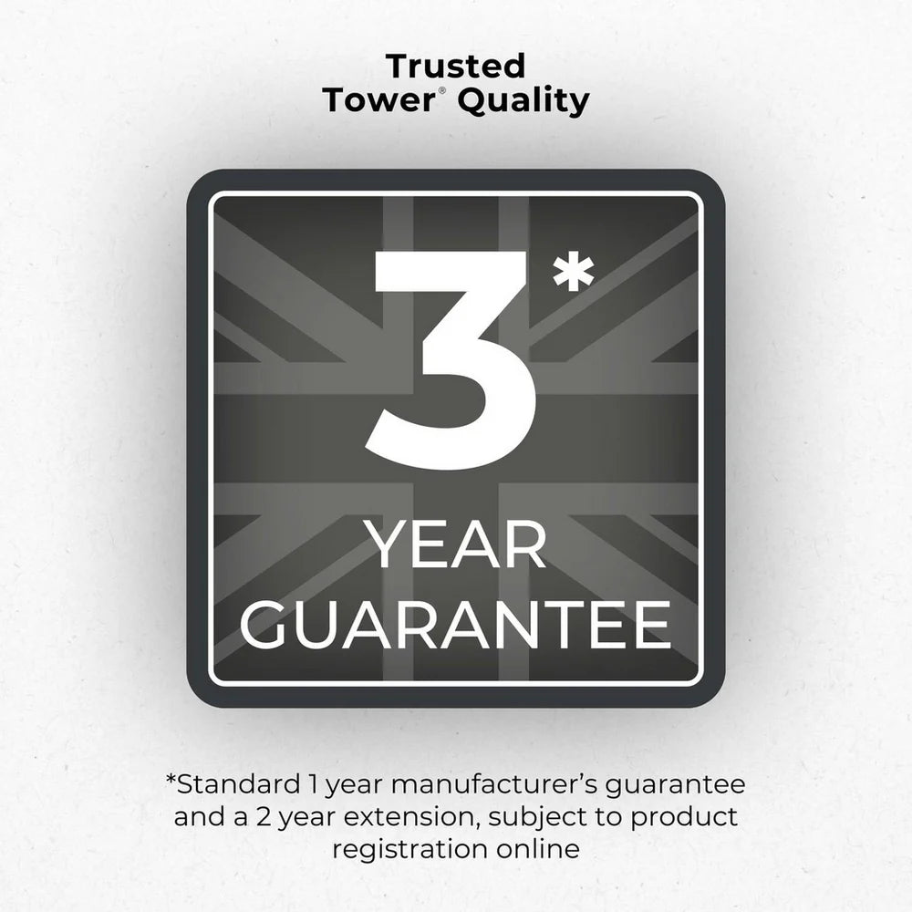 Tower T17190 Vortx 11L Dual Layer Air Fryer - Black with Chrome Trim