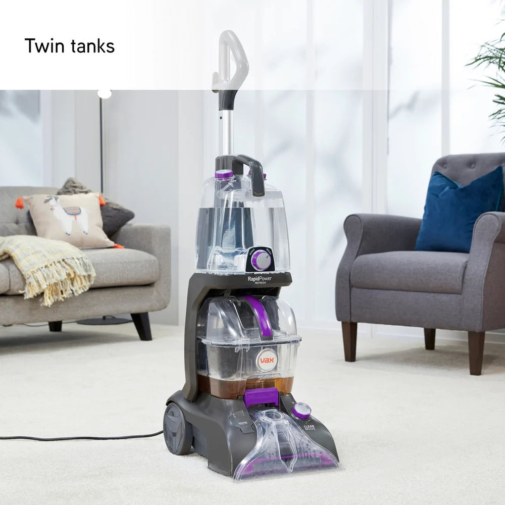 VAX Rapid Power Refresh CDCW-RPXR Upright Carpet Cleaner - Purple and Graphite